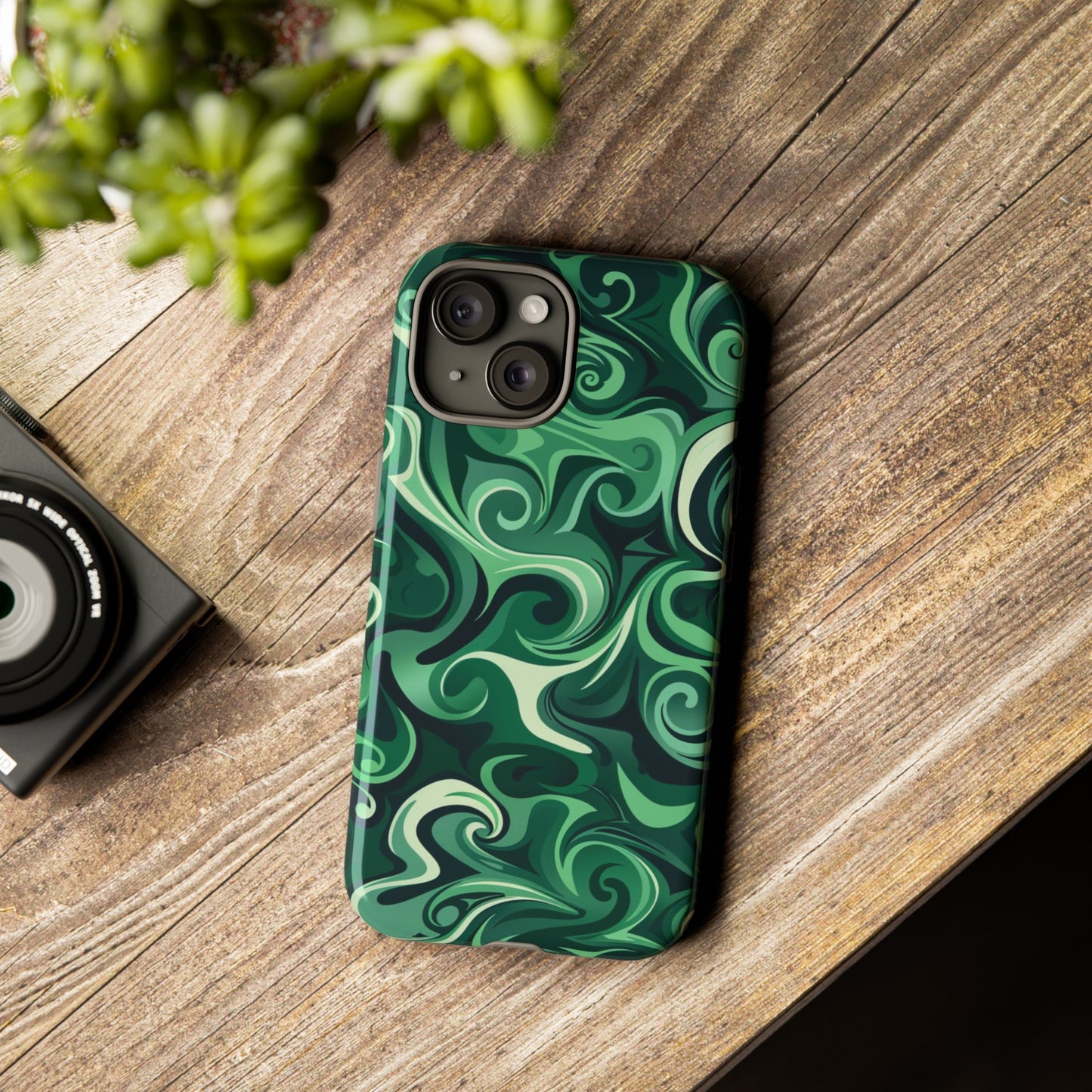 Emerald Swirls Phone Case