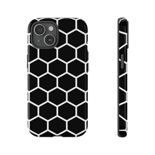 Black & White Honeycomb Phone Case
