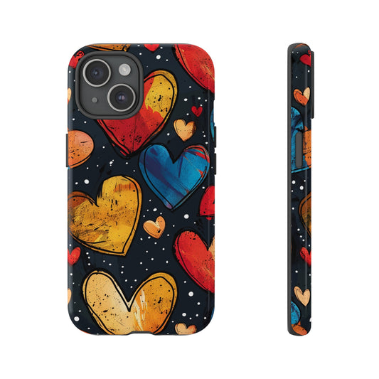Wonky Hearts Phone Case