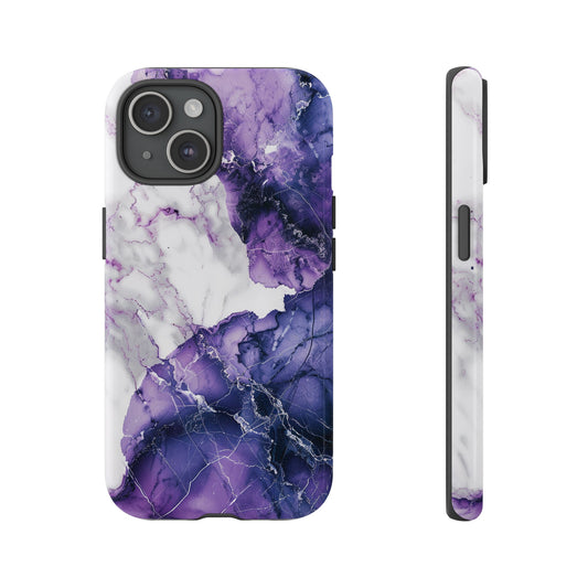 Purple & White Marble Phone Case