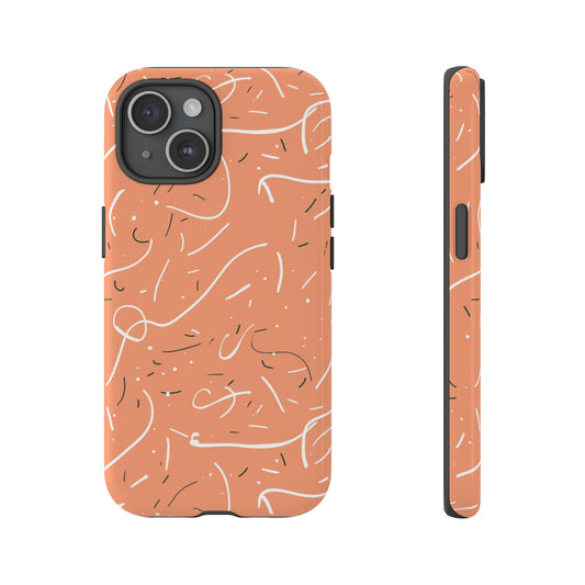 White Squiggles Phone Case - Defazio Creations